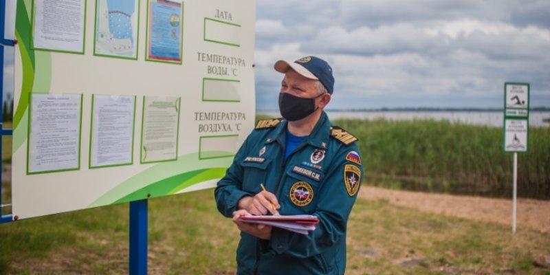 Сотрудники ГИМС провели техническое освидетельствование пляжа в санатории Кривск - 2021-06-16 12:13:00 - 1