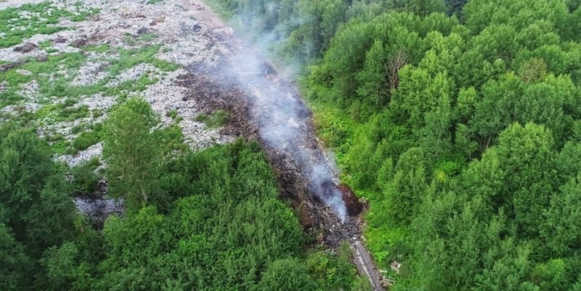 На городской свалке в Гдовском районе произошел пожар - 2022-08-01 09:35:00 - 1