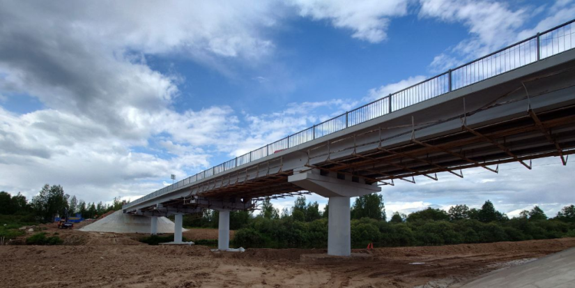 Мост через реку Великая в Пушкиногорском районе готов на 85% - 2023-07-28 12:35:00 - 1