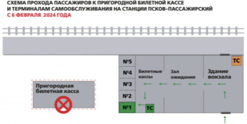 Изменился адрес пригородных билетных касс на станции Псков - 2024-02-11 15:05:00 - 1
