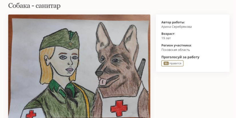 Жители Псковской области нарисовали «Портрет фронтовой собаки» - 2023-08-01 16:05:00 - 1