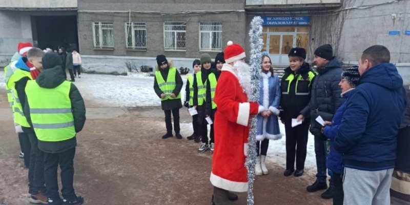 Великолукские полицейские провели мероприятие «Пешеход и Новый год!» - 2022-12-27 10:35:00 - 1