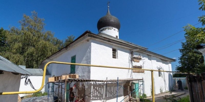 В Пскове завершаются противоаварийные работы в церкви Михаила Архангела - 2022-08-08 09:35:00 - 1