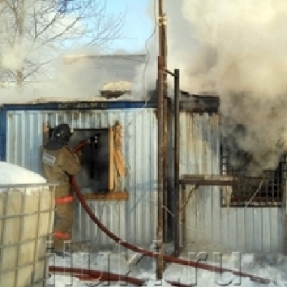 ООО «Транзит-Терминал» из-за пожара лишился двух вагончиков в Пыталовском районе - 2017-01-08 21:16:00 - 1