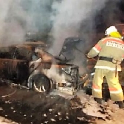 В Пушгорах пожарные тушили возгорание автомобиля - 2017-10-12 18:25:00 - 1