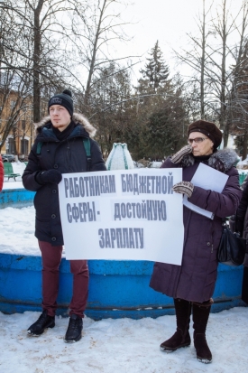 Пикет с требованием индексации зарплат бюджетников прошел в Великих Луках (ФОТО) - 2017-02-10 13:57:00 - 1