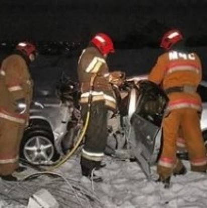 В Баландино Великолукского района столкнулись две легковушки - 2016-12-16 22:22:00 - 1