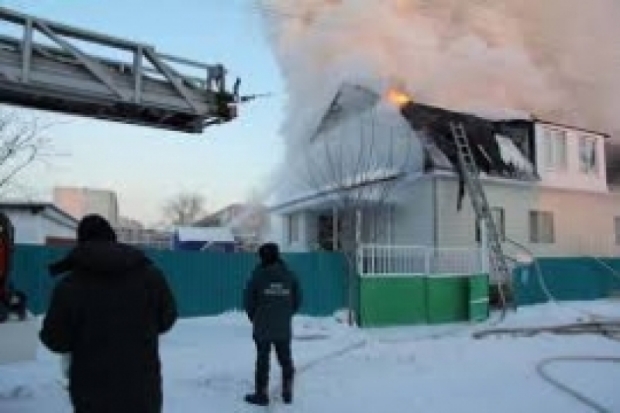 В деревне Кирово Псковского района локализован пожар в жилом доме - 2017-01-30 20:43:00 - 1