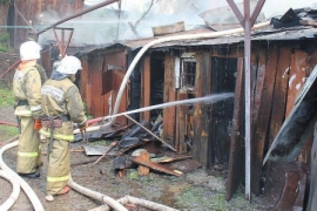 Надворная постройка сгорела в Куньинском районе - 2016-10-19 16:15:00 - 1