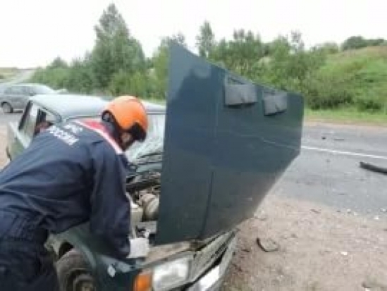 На улице Гагарина в Опочке легковушка попала в ДТП - 2017-08-21 19:21:00 - 1