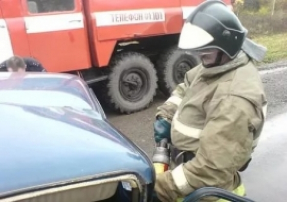 Грузовик и легковушка попали в аварию на 52-м километре трассы Опочка – Полоцк - 2017-10-14 12:01:00 - 1