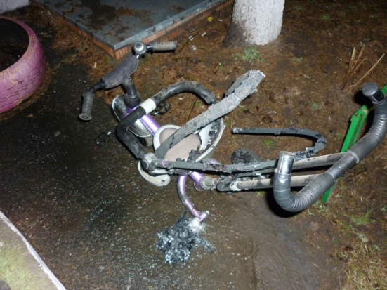 ФОТО: поджог детского велосипеда в Великих Луках - 2019-12-26 10:29:00 - 1