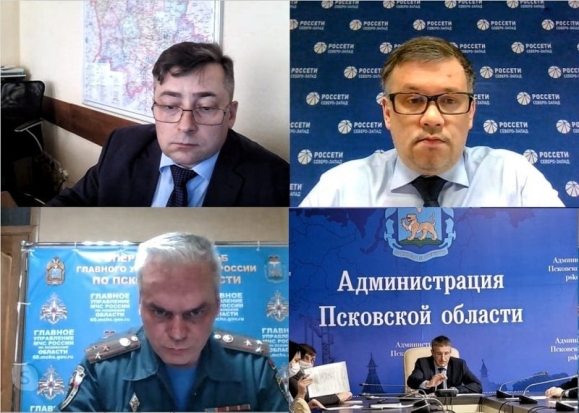 Василий Осипов провел внеочередное заседание штаба по безопасности электроснабжения в Псковской области - 2020-04-03 11:56:00 - 1