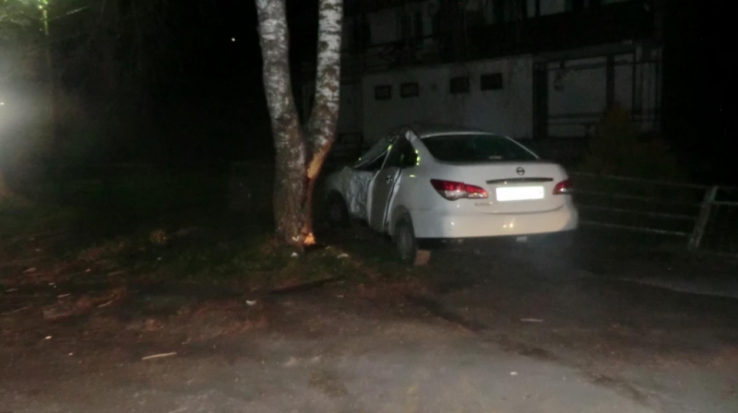 ДТП в Псковском районе: Водитель получил травму, врезавшись в дерево (ФОТО) - 2020-04-23 08:59:00 - 1