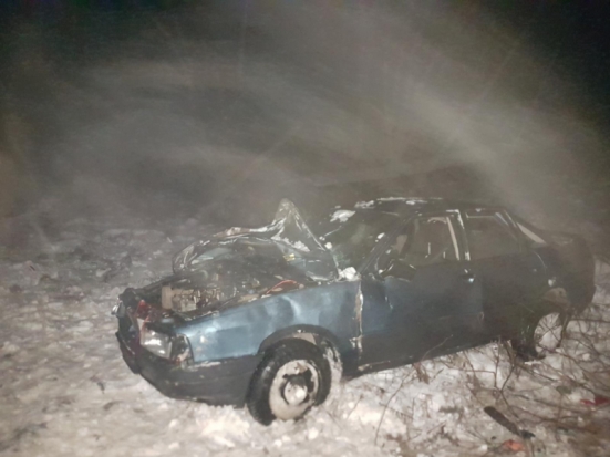 ФОТО: «Ауди» перевернулся в Себежском районе - 2020-02-10 12:21:00 - 1