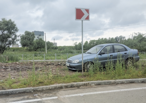 ФОТО: автомобиль вылетел с дороги на путепроводе в Великих Луках - 2019-06-27 12:10:00 - 1