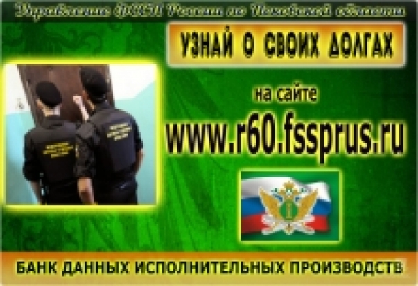 О своих долгах можно узнать на сайте УФССП по Псковской области - 2019-09-30 18:24:00 - 1