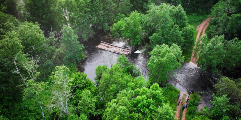 В Гдовском округе разрушился автомобильный мост - 2025-07-17 13:35:00 - 1