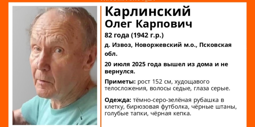 Вторые сутки «ЛизаАлерт» разыскивает пенсионера из Новоржевского района - 2025-07-22 12:05:00 - 1