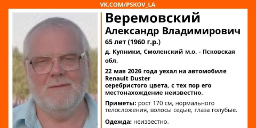 В Псковской области ищут пропавшего мужчину - 2026-05-25 15:05:00 - 1