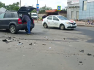 Два автомобиля столкнулись в Великих Луках возле путепровода - 2022-07-15 14:39:55 - 6
