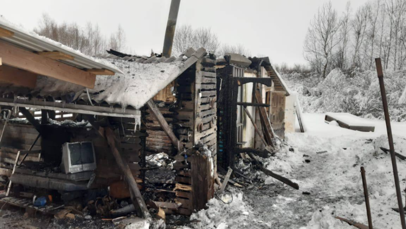 В Великолукском районе сгорела баня - 2023-02-28 15:08:00 - 2