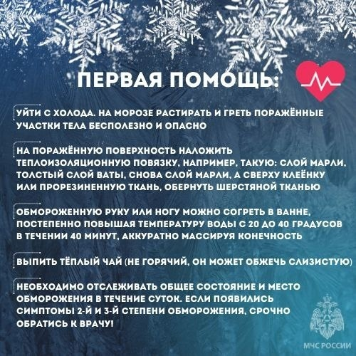 В МЧС напомнили, как избежать обморожения в холод - 2023-12-03 11:05:00 - 2