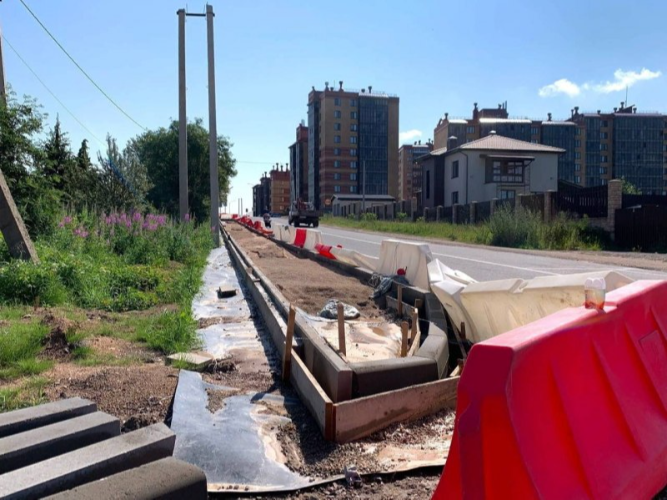 В Псковском районе проводится ремонт тротуаров и устройство освещения - 2023-06-29 12:35:00 - 2