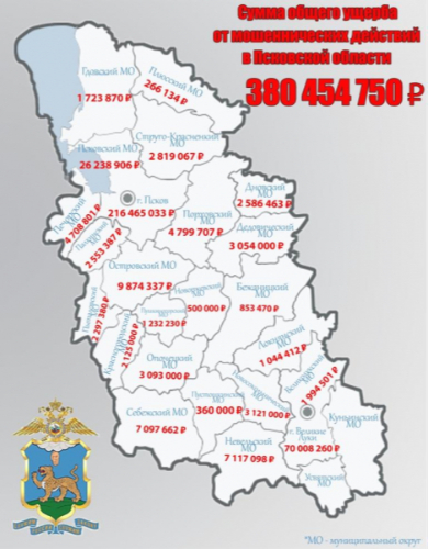 С начала года жители Псковской области перевели мошенникам более 380 млн рублей - 2025-11-13 10:05:00 - 2