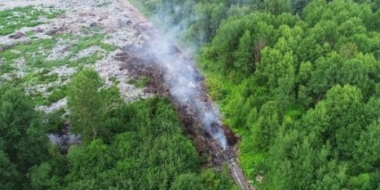 На городской свалке в Гдовском районе произошел пожар - 2022-08-01 09:35:00 - 2