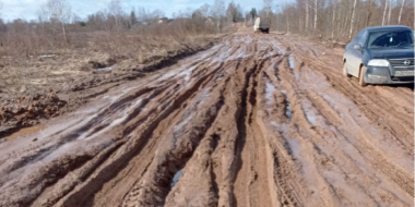 В Великолукском районе из размокшей дороги с трудом вытащили машину - 2023-03-27 10:35:00 - 2