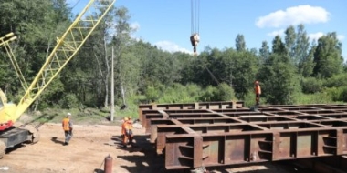 Идет строительство моста через реку Кудка в Опочецком районе - 2022-08-10 15:05:00 - 2