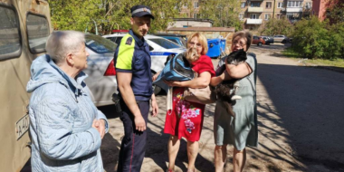 Сотрудники ГИБДД эвакуировали жильцов и их питомцев из многоэтажки в Пскове - 2024-05-13 17:35:00 - 2