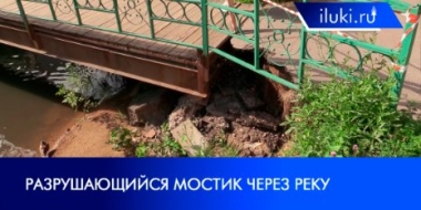 Об опасном мостике и расчистке реки в Великих Луках высказались горожане - 2021-08-17 20:00:00 - 2