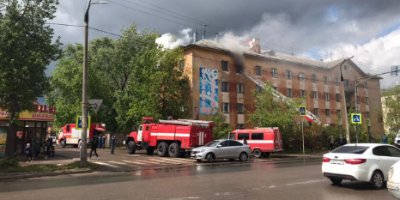 Произошел пожар в общежитии на проспекте Октябрьский в Великих Луках - 2022-05-27 15:57:21 - 2