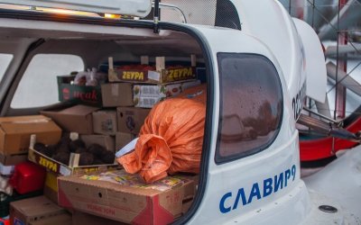Спасатели доставили  продукты на остров Залита в Псковском озере - 2022-01-13 14:05:00 - 8